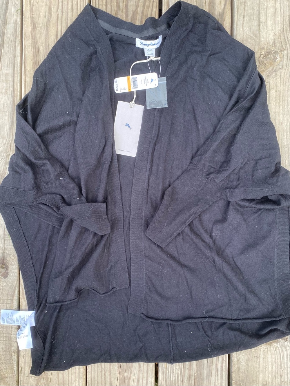 Tommy Bahama Black Lightweight Cardigan